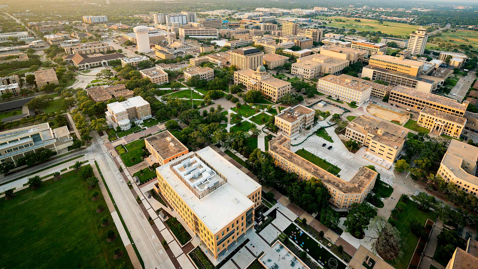 Buildings on the Texas A&M campus